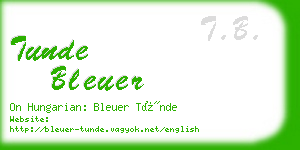 tunde bleuer business card